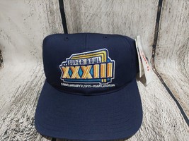 Vintage 1999 NFL Super Bowl XXXIII Annco Navy Snapback Hat - NWT Stain - $20.89