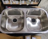Kraus 32&#39;&#39; Undermount Stainless Steel 50/50 Double Bowl Kitchen Sink KBU22 - $98.99