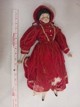 Antique German Doll Porcelain China Head Low Brow Hairstyle 18.5&quot; - £16.19 GBP