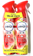 2 Pack Febreze Air Water Melon Odor Eliminator Air Freshener 8.8oz - £28.31 GBP
