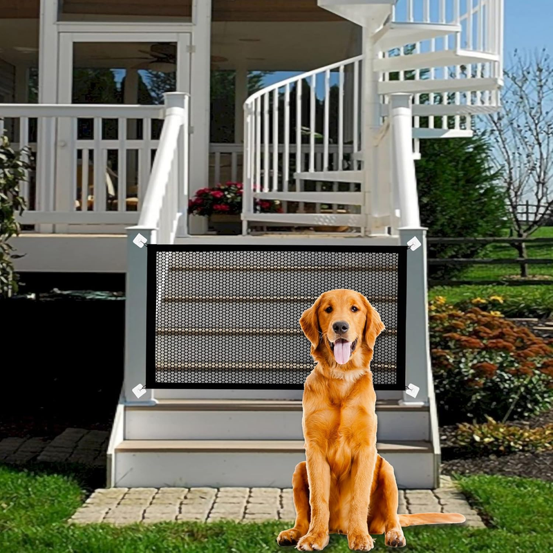 2 Pack Dog Gate, Mesh Baby Gate, 43.3'' X 28.3'' Pet Gate for the House, No Dril Item image 3