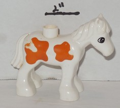 LEGO DUPLO FARM ANIMAL White Horse with brown Spots - $9.65
