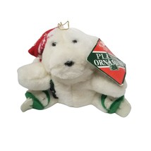 Coca Cola Polar Bear Plush Ornament with Tags 1998 Ice Skates Coke Bottle VTG - £15.10 GBP
