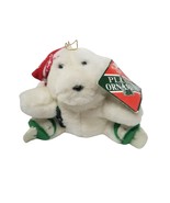 Coca Cola Polar Bear Plush Ornament with Tags 1998 Ice Skates Coke Bottl... - £14.85 GBP