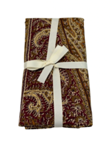 Williams-Sonoma Dinner Napkin Set 4/ 20 x 20 Aurora Paisley Holiday Cott... - $27.72