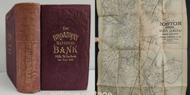 1890 antique BOSTON ma DIRECTORY w foldout MAP tons of ADS business genealogy - £190.79 GBP