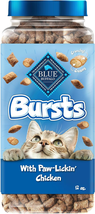 Bursts Crunchy &amp; Creamy Cat Treats, Great for Training, Paw-Lickin&#39; Chic... - $14.01