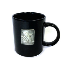 Vintage Sea World SHAMU Orca Whale Coffee Mug Ceramic Black Cup - £10.08 GBP