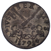 1794 Italian States, Papal 4 Baiocchi Billon Coin in VF, KM #1211 - £61.97 GBP