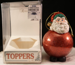Santa Glitter Ball Body Christmas Ornament Made by Rauch - £13.58 GBP