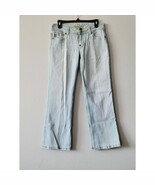 Miss Me Jeans Womens Size 29 Faded Blue Mid Rise Bootcut Distressed Flap... - $40.68 CAD