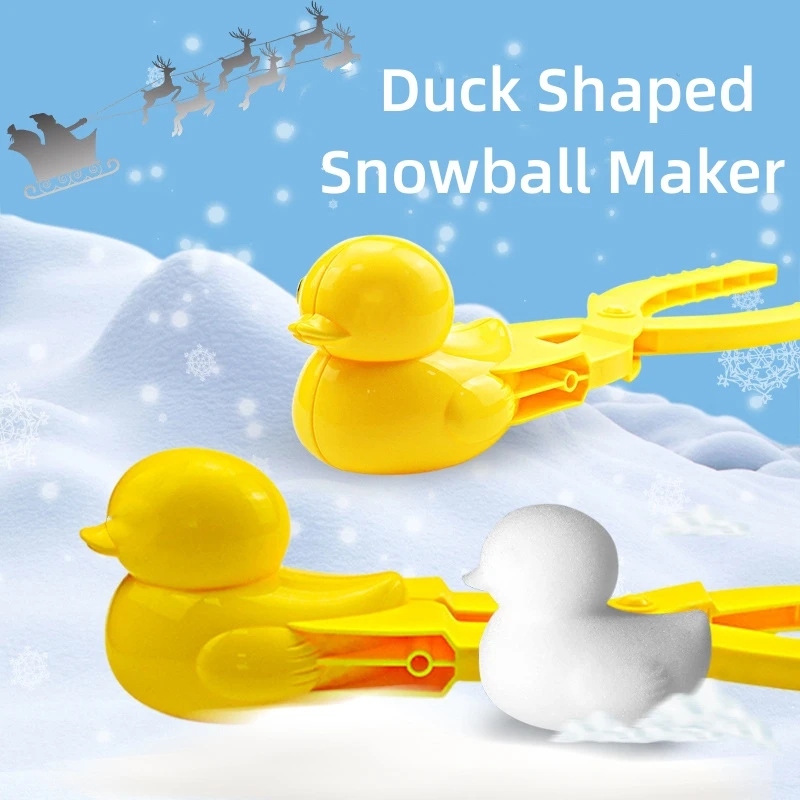 Snowball Maker Clip For Kids Adult Heart Snowflake Duck Shape Clip Tongs for - £7.94 GBP+