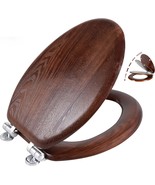 Angel Shield Elongated Wood Toilet Seat With Quiet Close, Easy, Dark Wal... - €55,49 EUR