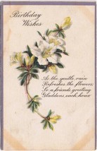 Greeting Postcard Birthday Lilies 1923  - £1.63 GBP