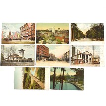 Set of 8 Early 1900s CHARLOTTE NC Lithograph Postcards, Railroad Golf Buildings+ - £27.29 GBP
