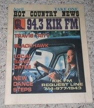 Travis Tritt Hot Country News Magazine Vintage 1997 Blackhawk KIK FM Radio - £23.97 GBP