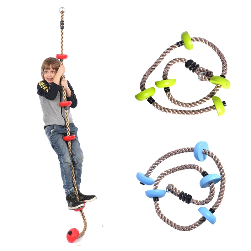 Kids Climbing Ropes Children Swing Disc Climbing Plastic Rope Kids Playground - £34.19 GBP