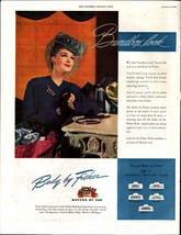 1946 Body by Fisher General Motors Cars brunette bandbox blue hat veil a... - $25.05