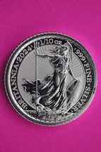 2024 Great Britain 20 Pence 1/10 th Ounce Britannia .999 Silver Authenti... - $418.61 MXN