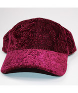 David And Young Maroon Flower And Leaves Ball Cap Hat Women&#39;s Adjustable... - $10.65