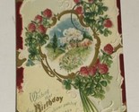 1910 Birthday Greetings Postcard Antique West Union Ohio - £4.74 GBP