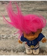 Troll Doll Russ Football #1 Jersey pink hair w/ Original Sticker - £9.37 GBP