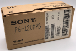 SONY 8mm Video Cassette P6-120MPB - Case of 10 - New in Factory Sealed Box - £106.59 GBP