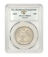 1855 50c PCGS MS65 ex: D.L. Hansen (Arrows) - £13,415.14 GBP