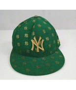 New Era New York Yankees Men&#39;s Fitted Green Flocked Baseball Cap Size  7... - $26.94 CAD