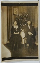 Christmas Tree c1910 Pull Toy German Couple Real Photo Postcard P13 - £23.94 GBP