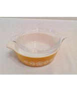 Vtg Pyrex Butterfly Gold 471B Cinderella Casserole Dish Bowl &amp; Lid 1 Pin... - $580.26 MXN