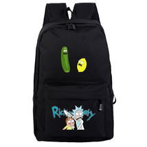 WM Rick And Morty Backpack Daypack Schoolbag Black Bag Pickle - £19.18 GBP