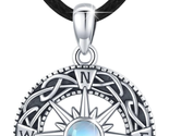 Graduation Gifts, Anchor Necklace for Men Sterling Silver Compass Neckla... - £37.57 GBP