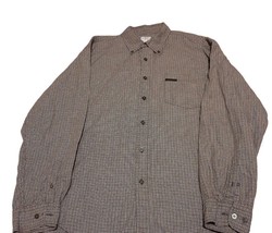 Calvin Klein Men’s Large Blue Gray Plaid Long Sleeve Button-Up Casual Shirt - $180.48 MXN