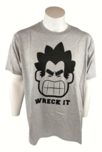 Disney Mens XL Ralph Breaks the Internet Wreck It! Gray T-Shirt - £7.91 GBP