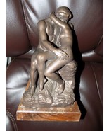 Bronze Sculpture Naked Couple Kissing 1994 Austin Proding Erotica - $209.00