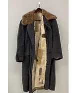 40s Vintage USSR Soviet WWII Buffalo &amp; Sheep Skin Lined Wool Military He... - €626,90 EUR