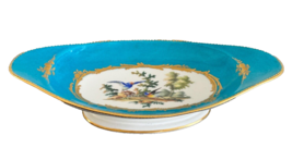 Antique 1700’s Sevres Vincennes Porcelain Hand Painted Footed Dish - £386.44 GBP