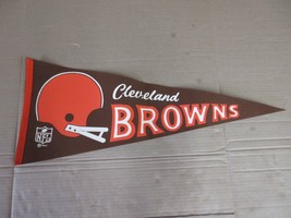 Vintage Cleveland Browns Two Bar Helmet NFL Flag Pennant - £43.77 GBP