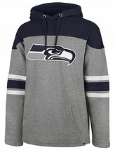 Seattle Seahawks NFL &#39;47 Gray Huron Hoodie Pullover Adult Men&#39;s XXL 2XL - £55.74 GBP