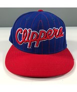 Los Angeles Clippers Snapback Hat Red Brim with Blue Pinstripe Dome Scri... - £26.01 GBP