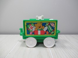 Fisher Price little people Christmas train replacement bear car green center pc. - $6.92