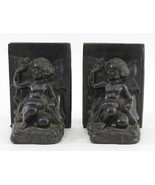 RONSONS Bronze Cherub Book Ends with original patina CAST original - $171.06 CAD