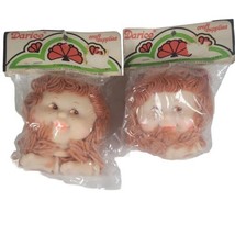 Vintage Darice Craft Supplies Doll Heads 2 Pc Lot Hong Kong 1980s  - $9.49