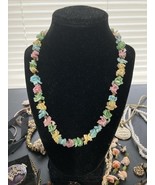 Mexican jewelry Colorful Coconut Shell beaded Necklace Cute - $10.81 CAD