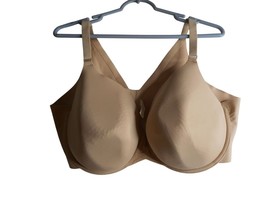 Cacique 46DD Bra underwire lightly lined full coverage beige back smoother - $15.20