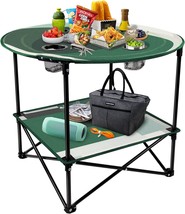 Leses Portable Beach Table, Folding Picnic Table With Carry Bag For, Tailgating - £42.50 GBP