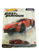 Hot Wheels 1:64 Fast And Furious F9 Red Lykan HyperSport W Motors Diecast Car - £12.60 GBP