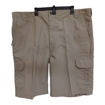 Men&#39;s Cargo Shorts-Hiking Camping Fishing Wrangler Size 48-100% Nylon Khaki Tan - £10.81 GBP