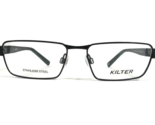 Kilter Gafas Monturas K4005 001 BLACK Rectangular Completo Borde 50-15-135 - $46.38